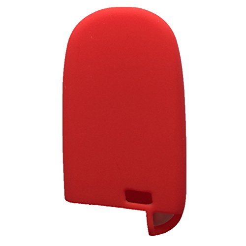 Red Key Case Cover Jacket Silicone Rubber Fob Keyless Remote Holder Skin fit for JEEP FIAT DODGE CHRYSLER Smart Remote Key Case