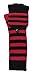 LL- Womens Warm Winter Arm Warmer Fingerless Long Gloves Fliptop Mittens Striped