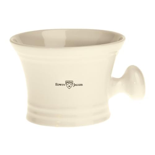 Edwin Jagger Ivory Porcelain Shaving Soap Bowl With Handle image
