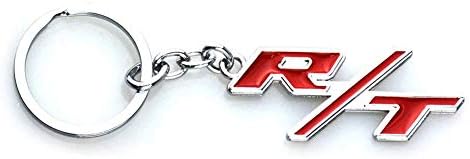 WindCar 1 PC RT R/T Key Chain Metal Keychain Fob Ring Keychain for Chrysler Dodge Chevrolet Camaro Corvette Hemi (Black -2pcs) (Red-1pc)