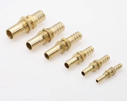 Motorsport Bulkhead Fitting Brass Barb Pipe Hose Tube Connector Adapter Fuel Oil (4MM)