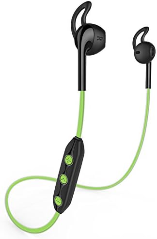 Sound Intone H1 Bluetooth Headphones 4.1 Wireless Sports Stereo In-ear Earphones Earbuds with In-line Mic (Black/green)