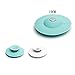 2PCS Buorsa Creative Silicone Tub Drain Stopper/Strainer/Hair Catcher,2 in 1 Stop & Filter(Blue & White)