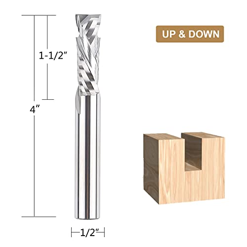 SpeTool Carbide Compression ( Up Down) Spiral Router Bits 1/2 Inch
