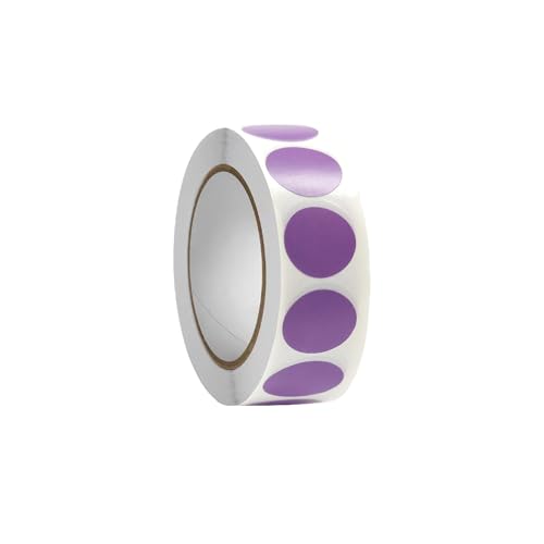Pack of 1000 Round Stickers 13 mm, Adhesive Labels Round, Marking Dots, Adhesive Dots on Roll, Dot Stickers for DIY Calendar Notebooks Planner (Purple)