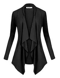 Lock and Love LL - Cárdigan abierto frontal para mujer, manga larga, dobladillo irregular, S-5XL, talla grande, fabricado en Estados Unidos