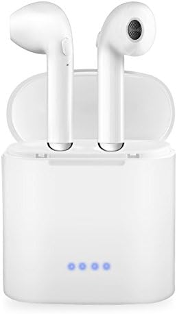i7 Wireless Earbuds with Charging Case, In-Ear Headphones with Mic, Hands Free Bluetooth Headset for iPhone X 8 8plus 7 7plus 6S IOS Samsung Android Smartphones