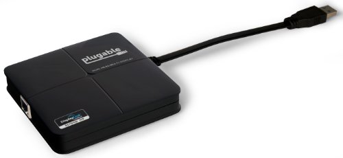 Plugable USB 3.0 Dual-Head Graphics and Gigabit Ethernet Adapter (HDMI up to 2560x1440 and DVI / VGA 1920x1200. Supports Windows 10, 8.1, 7, XP)