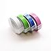 Motex Refill Tape for Embossing Label Maker, Pastel Color Tapes 4 Rolls, 3/8-Inch (Clear, Green, Violet, Pink)