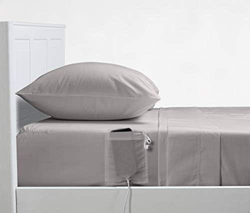 Distinct Dorm Sheet Set with Cell Phone Pocket on Each Side - Soft & Smooth 3 Piece Cotton Sheet Set, Fits Upto 15" DEEP Pocket, Luxury Hotel Bedding, Oeko-TEX Certified, Moonstruck, Twin/Twin XL