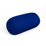 Cushie Pillows 5” x 12” Microbead Bolster Squishy/Flexible/Hypoallergenic/Extremely Comfortable Roll Pillow – Navy Blue