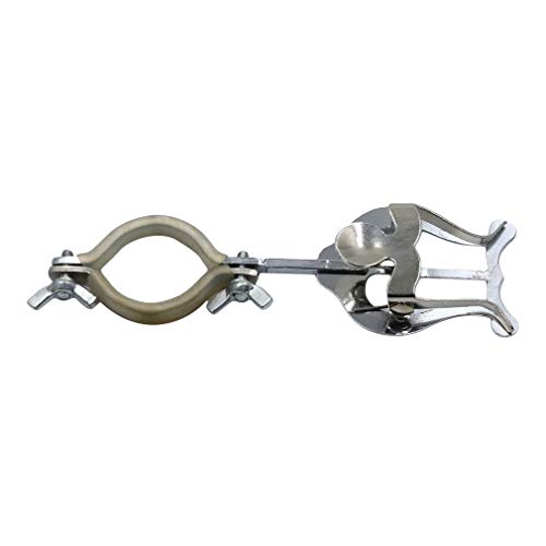 GloryMM Sturdy Silver Plated Sax Clamp-On Clip Holder Lyre for Alto Tenor Saxophone Musical Part
