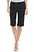 Rekucci Women's Ease Into Comfort Modern Pull-On Bermuda Short with Pockets (10, Black)