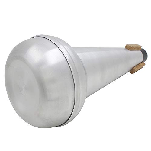 SODIAL 1Pc Light-Weight Practice Trombone Straight Mute Silencer Sourdine Aluminium For Alto Tenor Trombone Silver