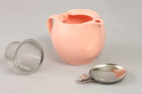 ZEROJAPAN 15oz Round Teapot with SLS Lid and Infuser (rose) - Thumbnail 4