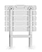 Camco 51695 White Large Adirondack Portable Outdoor Folding Side Table, Perfect for The Beach, Camping, Picnics, Cookouts and More, Weatherproof and Rust Resistant