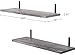 Under.Stated Wall Mounted Shelf with Towel Bar, Removeable Hooks for Kitchen Bathroom Organizer Spice Rack (Grey)