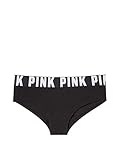 Victoria's Secret PINK Logo Cheekster Panty Small Black