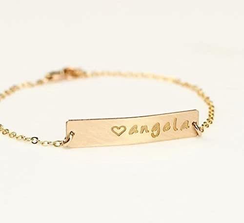 baby gold nameplate bracelets