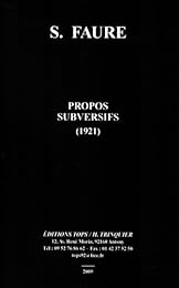 Propos subversifs, 1921