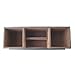 KINGFOM™ Double Holder Wood Leather Multi-Function Desk Stationery Organizer Dark Brown