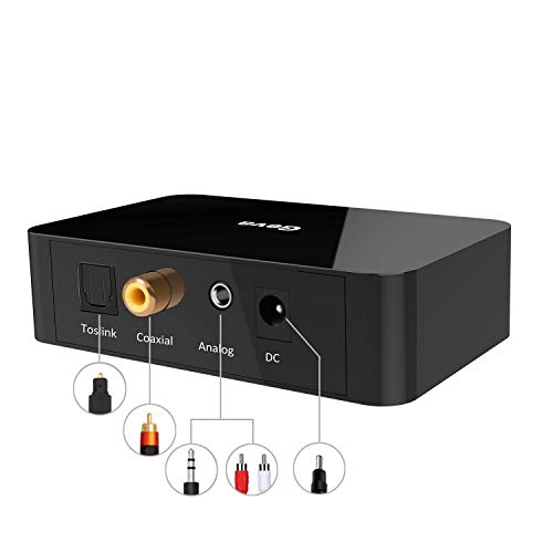 Geva Bluetooth Receiver Wireless Audio Adapter, Bluetooth Music Receiver with apt-X Low Latency for Home Stereo System/TV Stereo Speakers/Home Audio Music Streaming Sound System