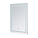 HOMCOM LED Bathroom Mirror Wall Mount Vanity Make Up Mirror with Dimmable Touch Switch Control and Defogger, Waterproof - 36