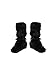 Furry Black Boot Covers for Children