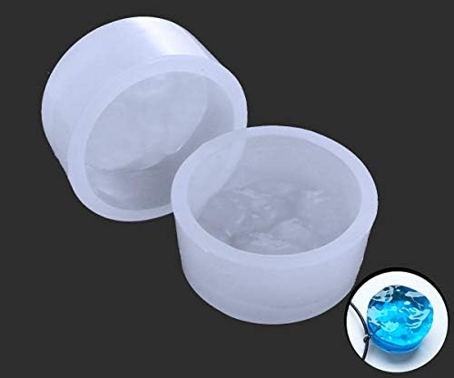 1pc Carved Druzy Round Coin Deep Cabochon Making Silicone Mold Tray Frame Setting for Epoxy UV Resin Soap Polymer Clay Candle Pendant