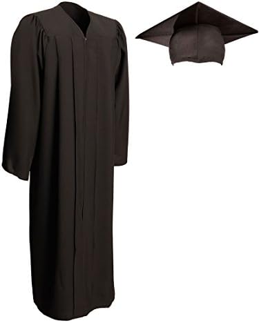 Graduation Cap &amp; Gown (Matte Fabric), Black