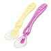 Silicone Baby Spoons, BPA-Free Silicone Baby Spoon Set - 4 Soft Tip Silicone Baby Spoons Set - 2 Bonus Travel Cases & Food Smasher - Great For Self Feeding & Baby Feeding (4 Set, Multicolor)