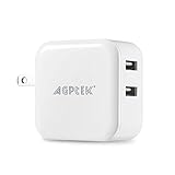 [Most Powerful Fast Charger] AGPTEK 4.8A 24W Dual Port USB Travel Wall Charger with SmartID Technology, Foldable AC Plug for Apple iPhone 6 Plus, 6, 5S, 5C, 5, 4S; Samsung Galaxy S6 Edge, S6, S5, S4, S3, Note 3, 2; iPad 5, 4, 3, 2, Air, Mini; iPod Touch, nano; HTC One X V S M8 M9; LG G2, Optimus F3; Nexus 5, 6, 7, 9, 10; Motorola Droid RAZR MAXX; Blackberry; PSP, PS4 Controller; Bluetooth Speaker/Headset; External Battery Power Bank and More - White