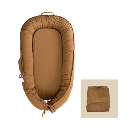 Photo 1 of Infant Lounger Cover, 100% Organic Cotton, Newborn Essentials, Baby Gifts | Cover Only (GoldenBrown)