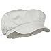 e4Hats.com Big Size Cotton Newsboy Hat - White OSFM