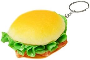 Japanese Fun: Squishy Food Key Chain - Fish Lettuce Sandwich Burger