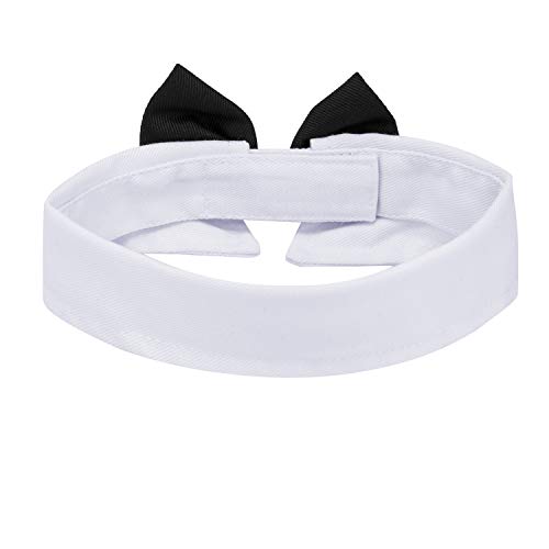 ZTON Handcrafted Adjustable Formal Pet Bowtie Collar Neck Tie for Dogs & Cats (L, Black) - Thumbnail 3