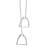 YFN Sterling Silver Double Horse Strirrup Lariat Necklace Gift For Women