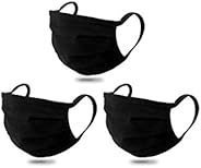 SIVA - Mascarillas faciales unisex para adultos, lavables, reutilizables, cómodas, informales, 100% algodón, 2 capas (paquete de 3)