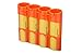 Storacell SL18650ORG by Powerpax SlimLine 18650 Battery Caddy, Orange, Holds 4 Batteries (Not Included) primary
