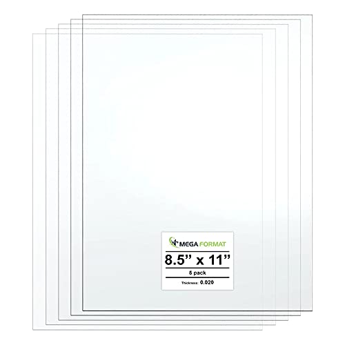 Clear Polystyrene Flexible Plastic Board Sheet 8.5" x 11" (.020 Thick