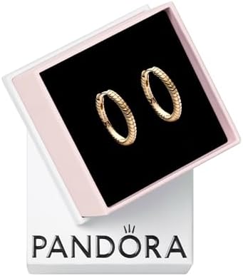Amazon.com: PANDORA Asymmetrical Heart Hoop Earrings - Minimalist 