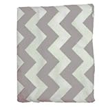 Babydoll Bedding Chevron Cradle Sheet, Grey, 18