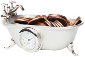 Sanis Enterprises SIL Bath Tub Desk Clock, 2" H x 3.8" L x 1.75" W