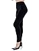 High Waist Leggings for Women Stretch Tights-Seamless,Fleece Lined,Ankle Length 6 Pack M-L Black/Brown/Charcoal/Navy