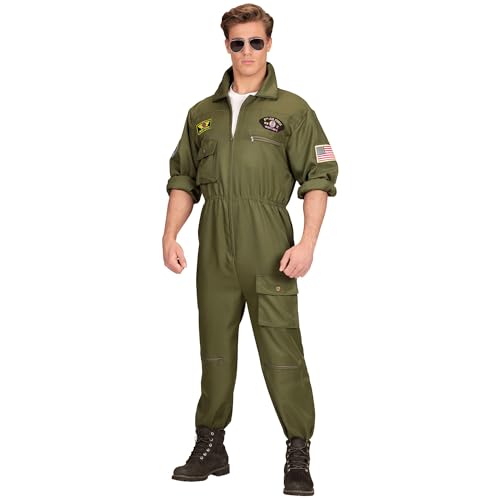 W WIDMANN MILANO Party Fashion - Disfraz de piloto de caza, mono, traje de piloto, uniforme, disfraces