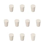 StonyLab Solid Rubber Stoppers, 10-Pack 1# White