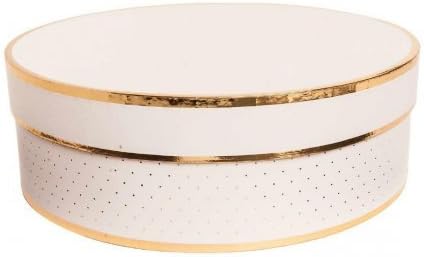 Caja Regalo redonda rico design rosa/oro 30 cm x 10 cm: Amazon.es: Hogar