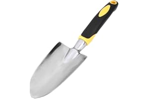 Garden Shovel for Planting, Transplanting, Weeding, Moving and Smoothing Soil,Hand Wide Shovel Pointed with Soft Rubberized N