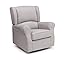Delta Children Morgan Upholstered Glider Swivel Rocker Chair, Dove Grey