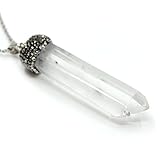Natural Clear Quartz Necklace on 30